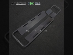 60mm 병원 접는 스쿠프 스트레처 트롤리 수동 전력 180도 조절