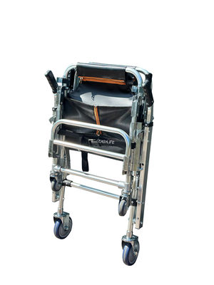 폴더블 두꺼운 알루미늄 합금 PVC 천 4 바퀴와 6 손잡이와 함께 계단 스레처